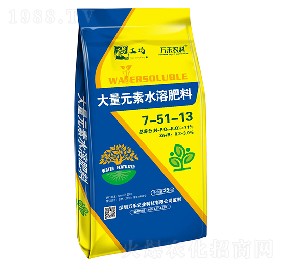 大量元素水溶肥料7-51-13-酸工坊-萬禾農(nóng)科