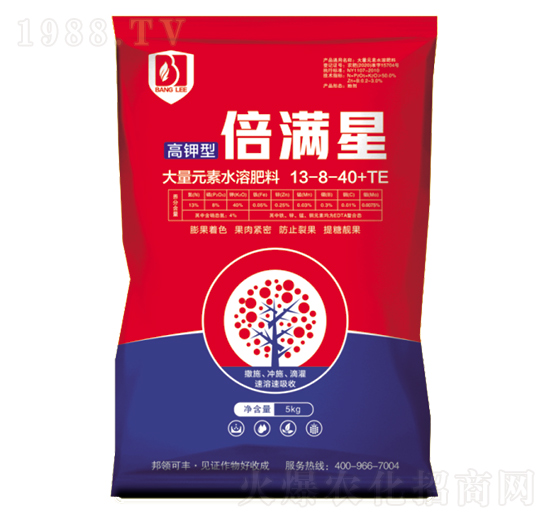 高鉀型大量元素水溶肥料13-8-40+TE-倍滿星-邦領(lǐng)農(nóng)業(yè)
