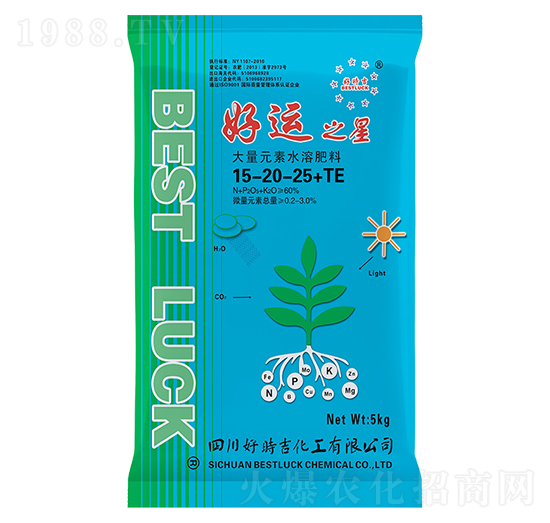 大量元素水溶肥料15-20-25+TE-好運(yùn)之星-好時吉