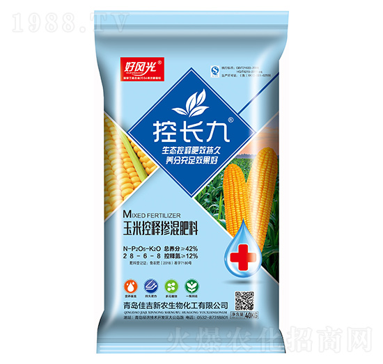 玉米控釋摻混肥料26-6-8 控長(zhǎng)九 佳吉新農(nóng)
