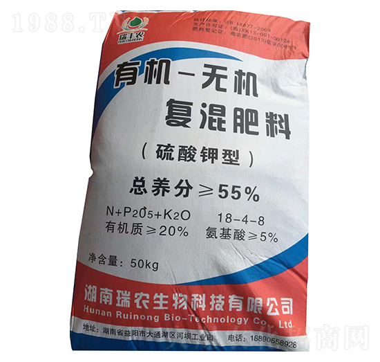 硫酸鉀型有機(jī)-無機(jī)復(fù)混肥料18-4-8-瑞豐農(nóng)-瑞農(nóng)生物
