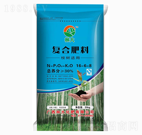 桉樹適用復合肥料16-6-8-林大