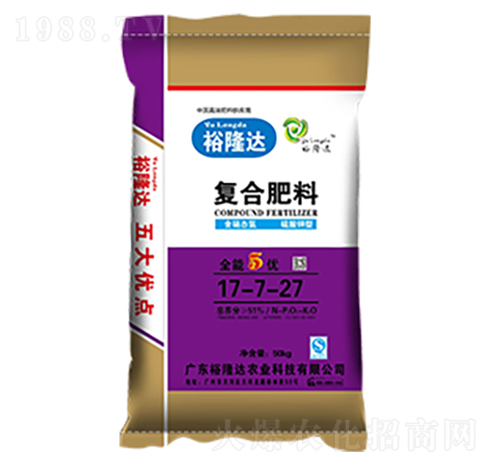 50kg復合肥料17-7-27-裕隆達