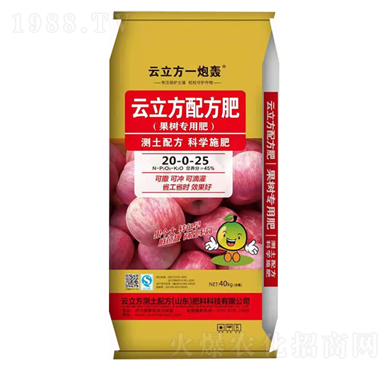 果樹(shù)專用云立方配方肥20-0-25-云立方