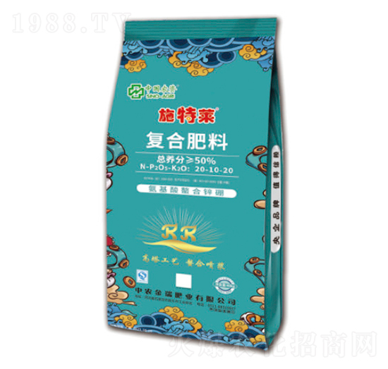氨基酸螯合鋅硼復合肥料20-10-20-施特萊-中農金瑞