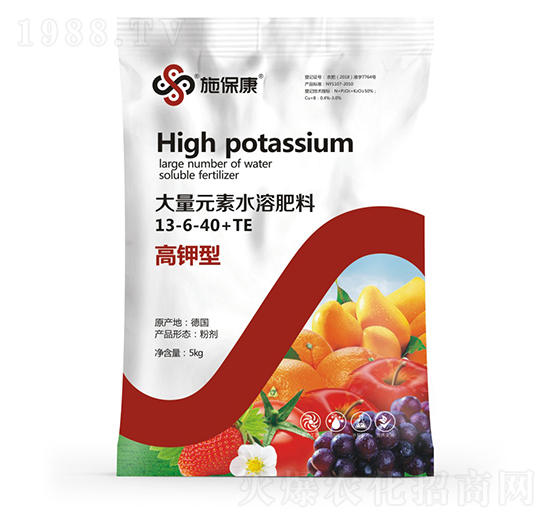 高鉀型大量元素水溶肥料13-6-40+TE-施?？? style=