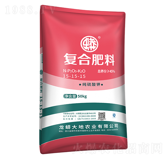 純硫酸鉀復(fù)合肥料15-15-15-龍蟒磷化工