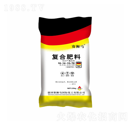 硫酸鉀型復合肥料16-14-15+TE-賽獅馬-凱美佳肥業(yè)