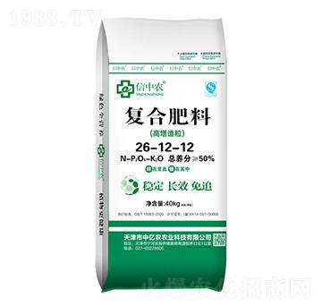 40kg高塔造粒復合肥料26-12-12-中億農