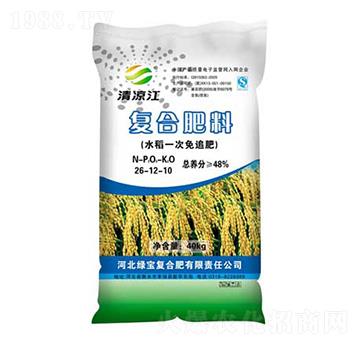 水稻一次免追復合肥26-12-10-清涼江-綠寶復合肥