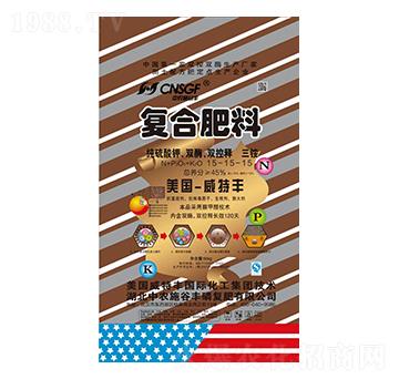 純硫酸鉀雙酶雙控釋三銨復合肥料15-15-15-中農(nóng)施谷豐